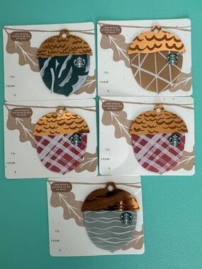 5 Starbucks Acorn Gift Cards